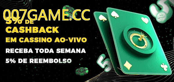 Promoções do cassino ao Vivo 007GAME.CC